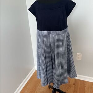 Modcloth Navy and White Dress